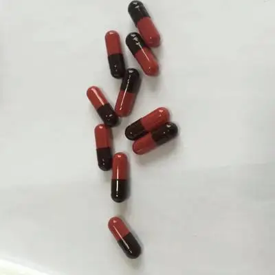 0#200 шт/Лот. 0 Размер, высококачественные пустые цветные твердые желатиновые капсулы, полые желатиновые капсулы, соединенные или разделенные капсулы - Цвет: red black