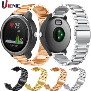 Ремешок из нержавеющей стали для Garmin Vivoactive 3Samsung Gear Sport S2 Galaxy 42 мм Active 2, металлический браслет для наручных часов, 20 мм