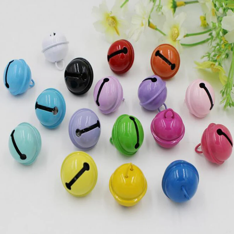 10pcs Anti stress Colorful Jingle Bell Iron Metal Baby Rattles Hand Pet Pendants Key Chain Decoration DIY Novelty Gag Toys|gift gifts|gift diygift