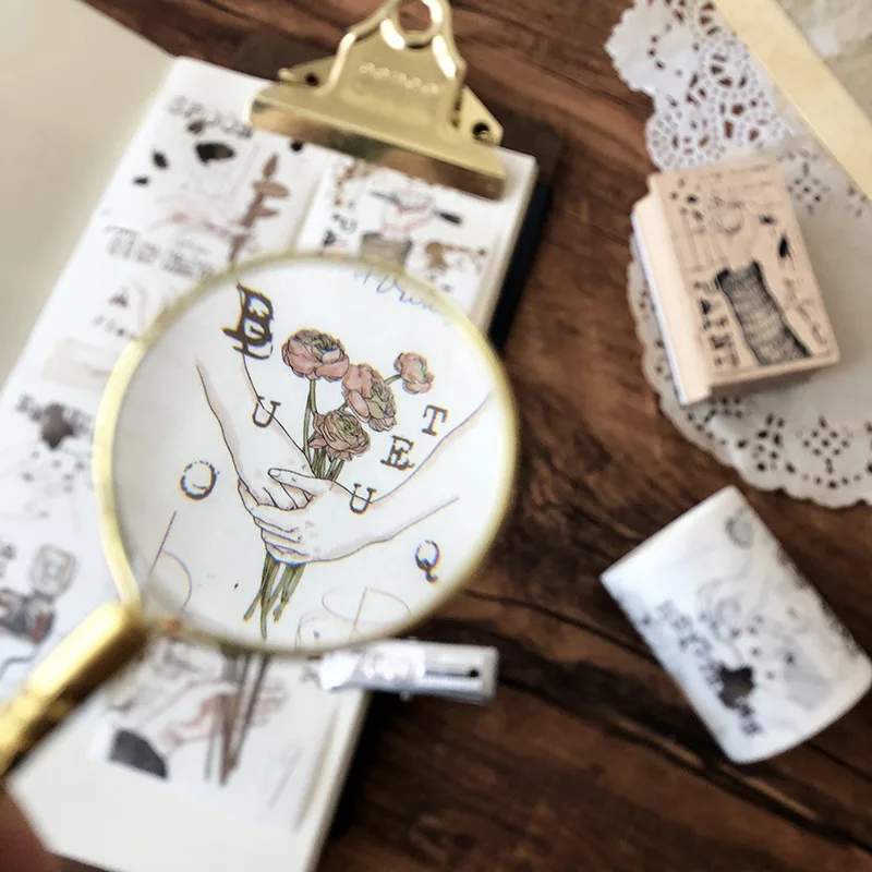 50 мм в ширину Ретро Ежедневная жизнь лента для декорации Washi DIY планировщик