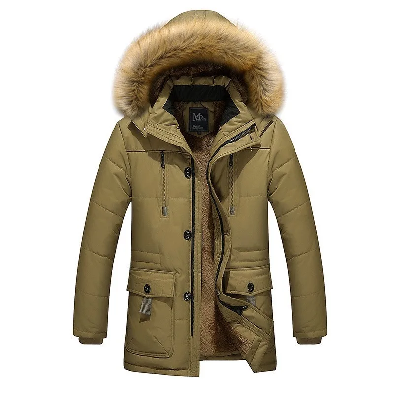 2019 Men Outerwear Dropshipping New Parka Solid Male Clothing Cotton Padded Winter Jacket Windproof Thick Coats | Мужская одежда