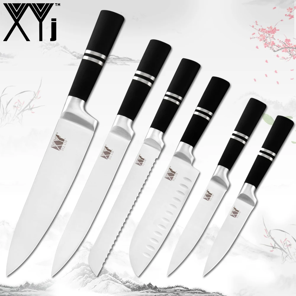 

Набор кухонных ножей XYj из нержавеющей стали, поварской нож из нержавеющей стали, кухонный нож для мяса аксессуары Cleaver