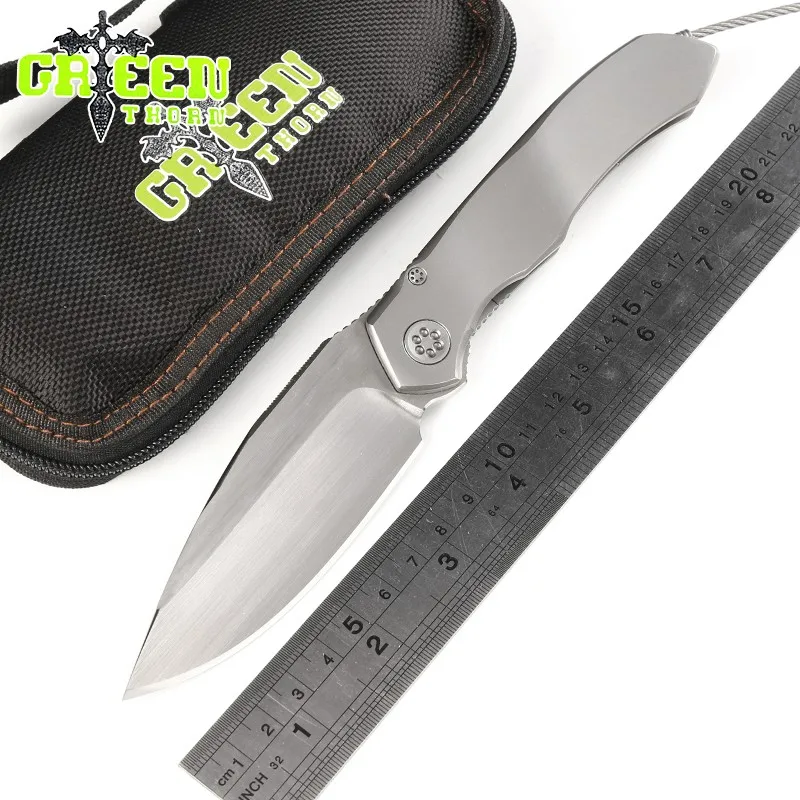 

Складной нож Green thorn Anax S35VN, ручка из титанового сплава, карманные ножи для фруктов, для кемпинга, охоты, для повседневного использования