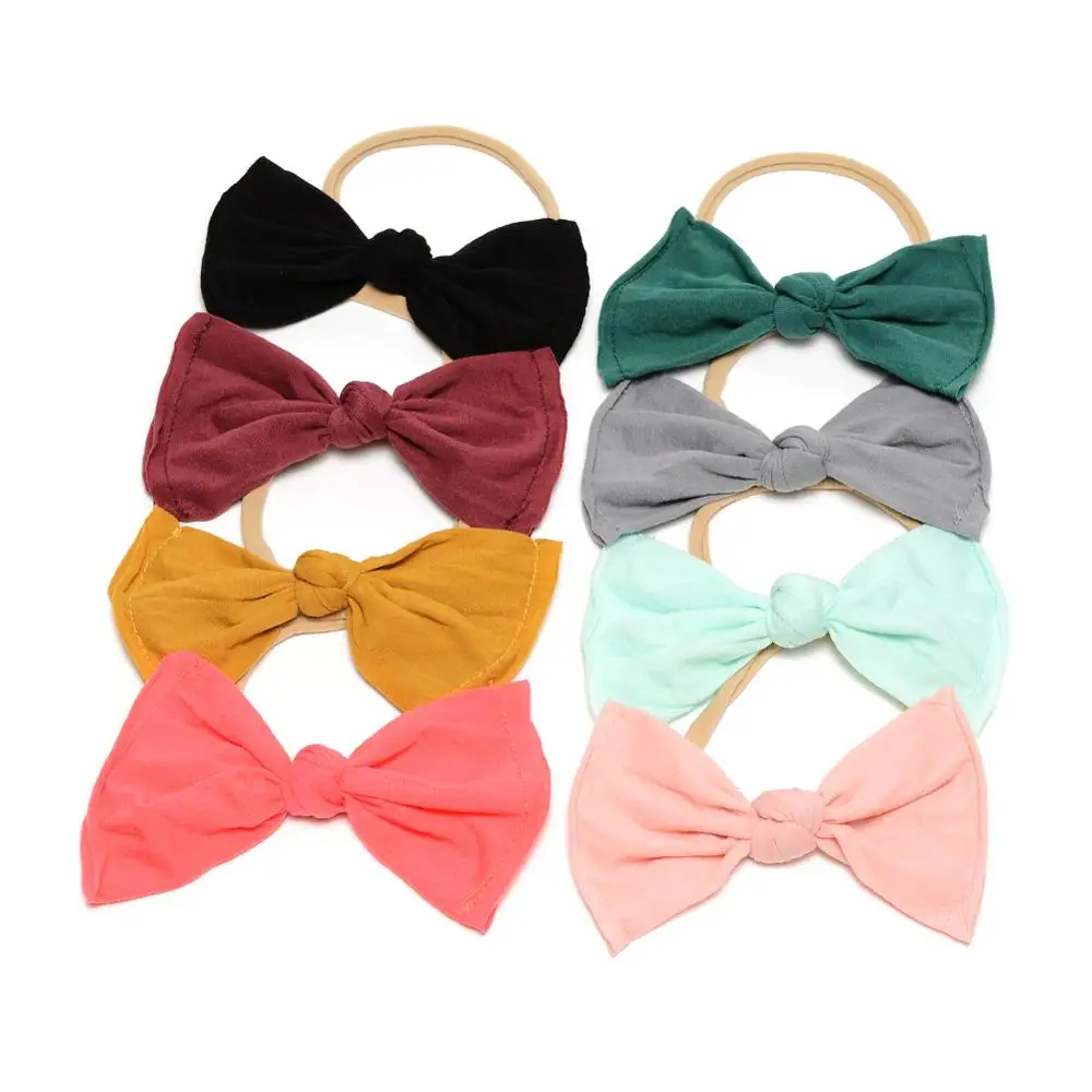 Baby Bow Headband Knotted Bows Newborn Hair Bands Infants Headwear accessories for Girls 27 Colors JFNY130 | Детская одежда и