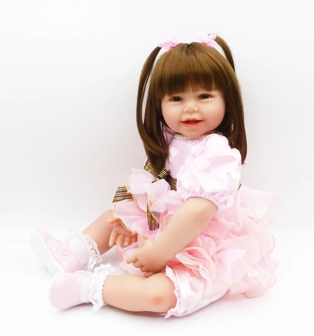 24 &quotHigh-End винилсиликоновых Reborn Baby doll Игрушки для новорожденных девочек младенцев