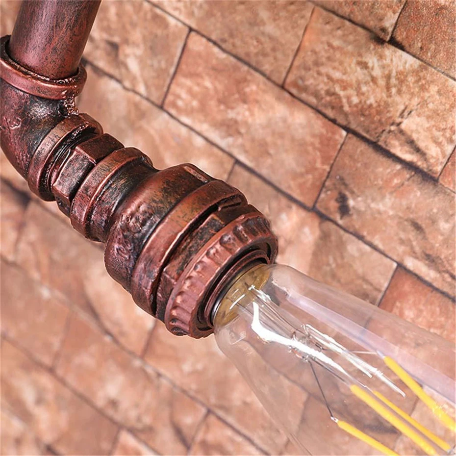 

Retro Creative 4 heads windmill wall lamp personality Nordic Industrial Wind decoration water pipe Wall Light for Restaurant Bar