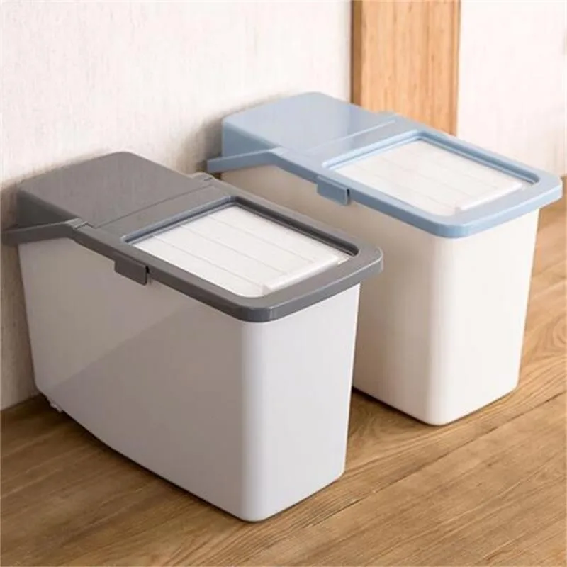 

Plastic Food Storage Box Dried Grain Rice Cereal Flour Bean Container Organizer Case Kitchen Moistureproof Sealed Storage Tools