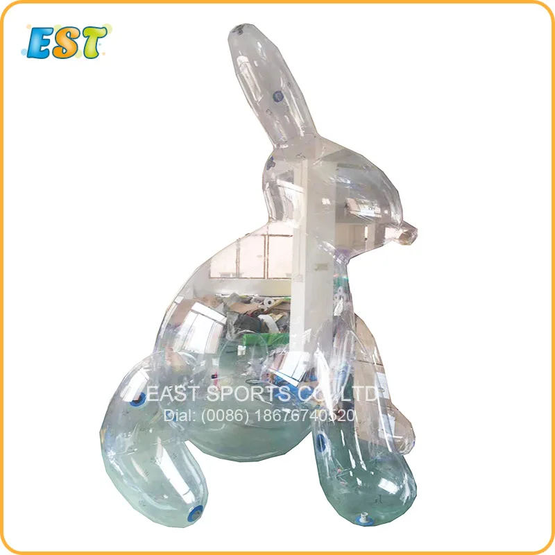Декоративные огромные Светоотражающие надувные зеркальные кролики для рекламы
