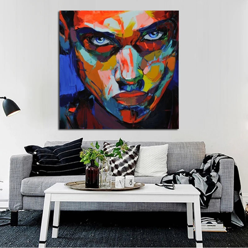 Новая мода ручная роспись красивый человек картина маслом Современный