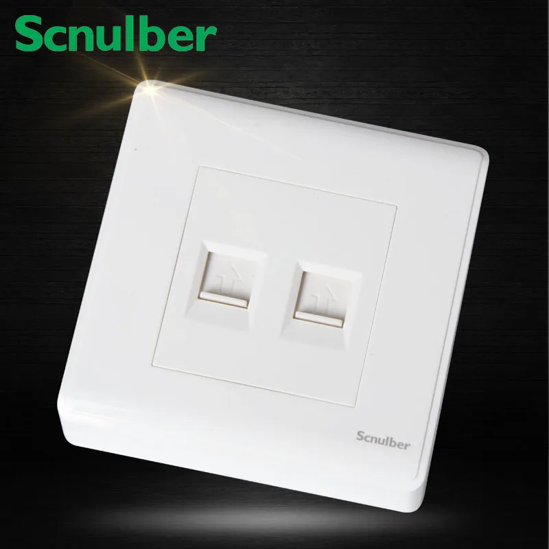 surface mounted double laptop PC computer WN RJ45 8 pins Internet wall switch Socket Outlet | Обустройство дома