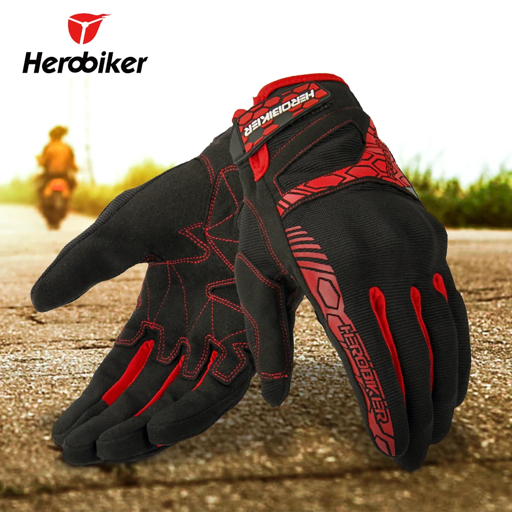 HEROBIKER мотоциклетные перчатки для езды по бездорожью Luva Motociclista Guantes Moto Biker перчатки для мотокросса с сенсорным экраном Мотоциклетные Перчатки