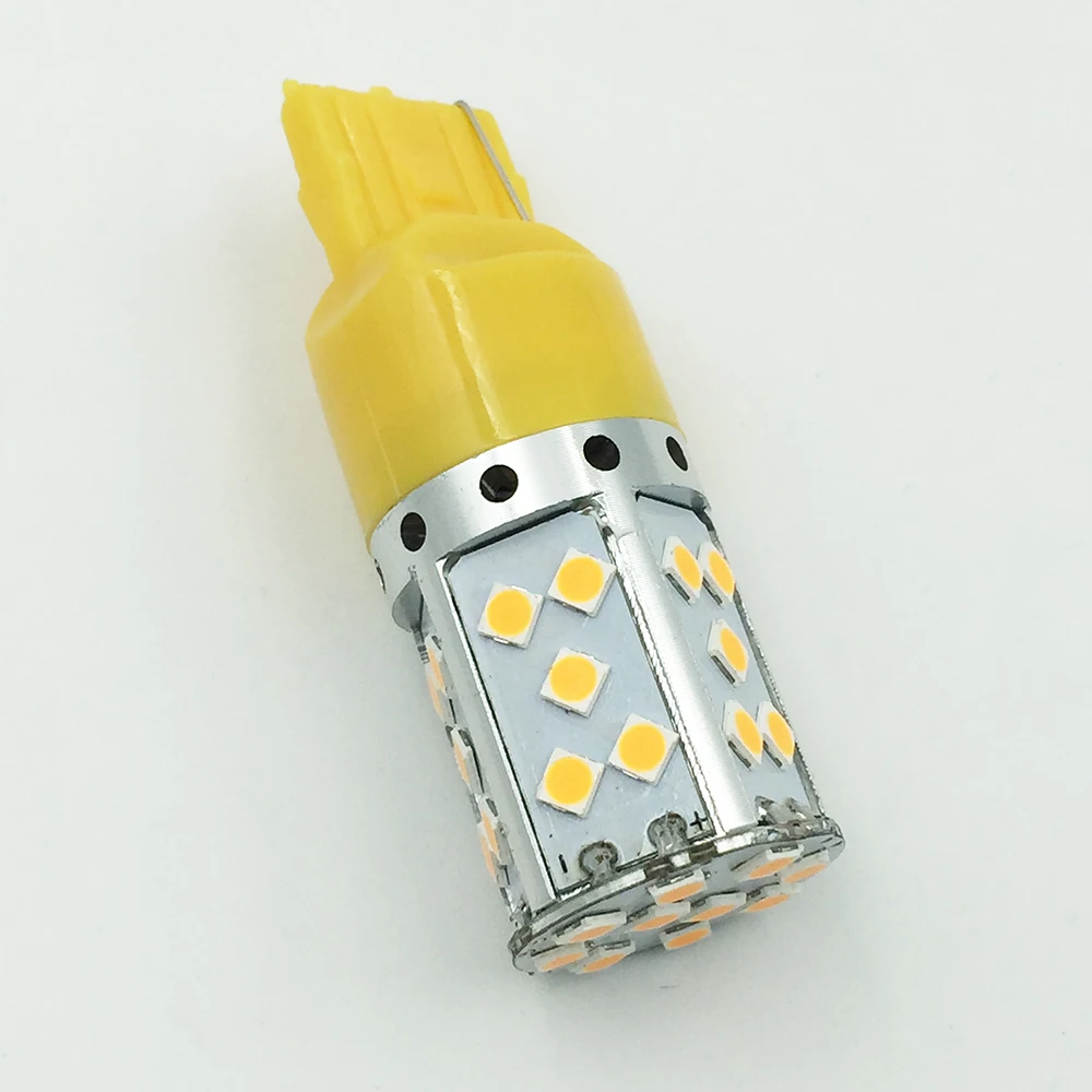 YSY 1X 1156 BAU15S 7440 LED Canbus Error free BA15S P21W S25 3030 35SMD Auto Brake Reverse Lamp DRL Rear Parking Bulbs Yellow | Автомобили