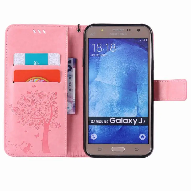 Чехол-портмоне для samsung Galaxy J 7 Core J701F SMJ701 J701MT кожаный чехол с откидной крышкой J7