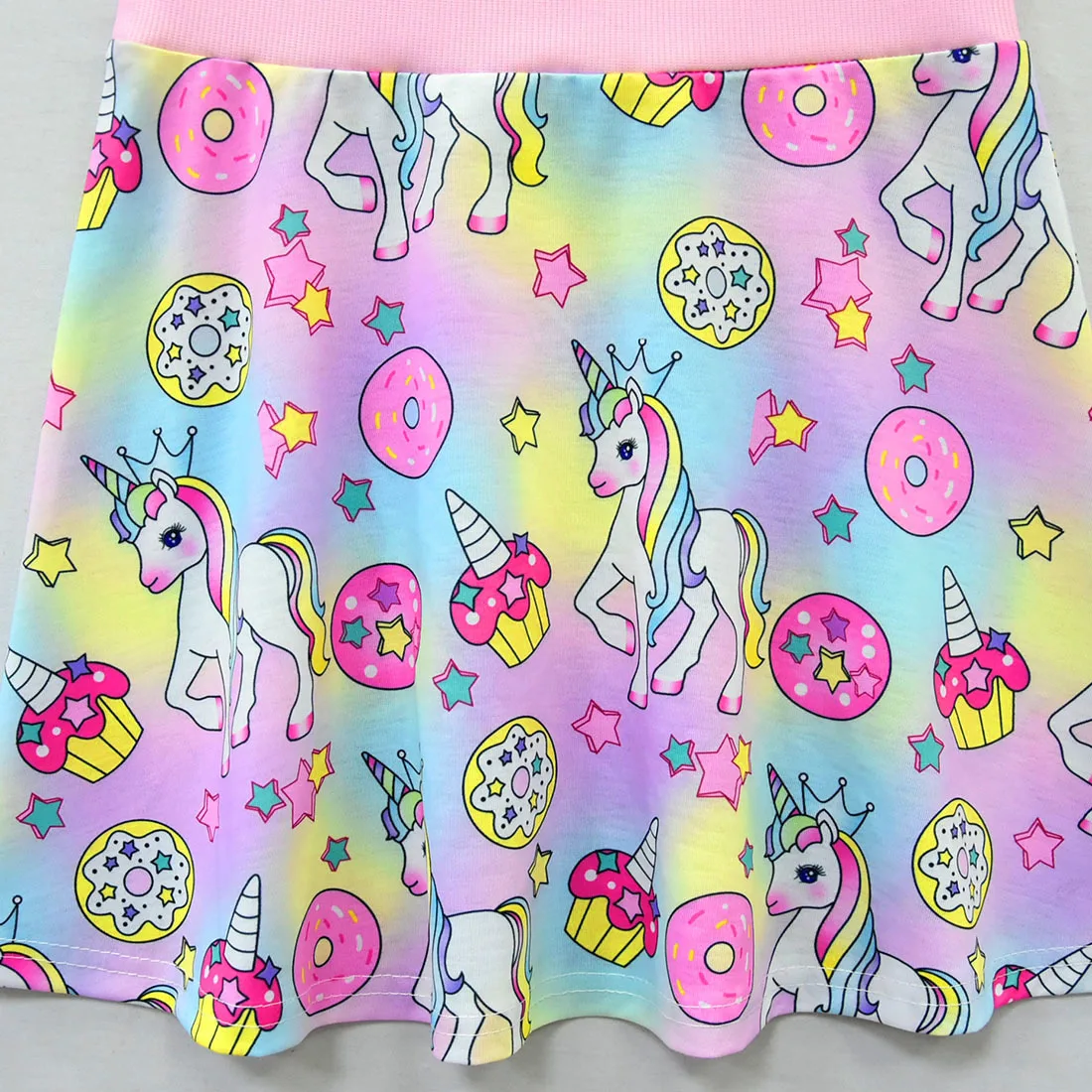Girls Unicorn Dress Princess Sleeveless Evening Party Dresses for Kids Holiday Birthday Childs Unicorns Nighties Clothes | Детская