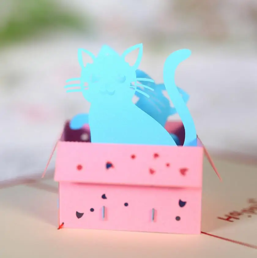 10 шт. 3D креативная кошка в коробке оригами Свадебная вечеринка Детские