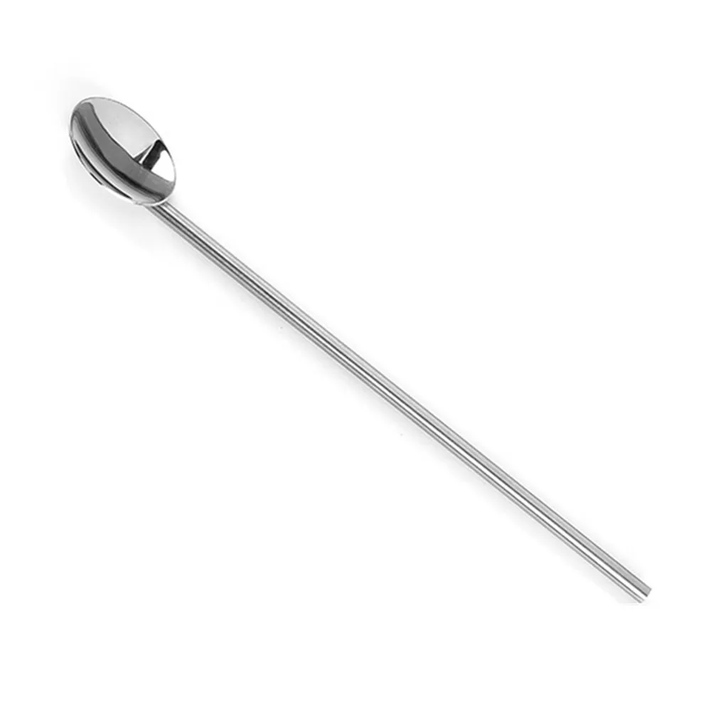 1 PC stainless steel multifunctional Useful Cocktail Mate Stainless Steel Bartender Spoo H5n Straw Spoon Shaped Drinking | Дом и сад