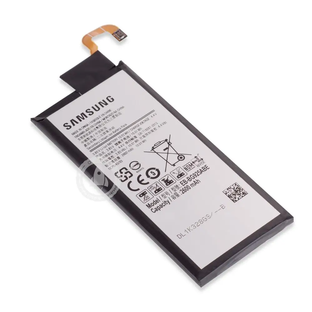 Оригинальный EB-BG925ABE G925 аккумулятор для SAMSUNG GALAXY S6 Edge 2600 мАч G9250 G925FQ G925S G925V G925A S6Edge |