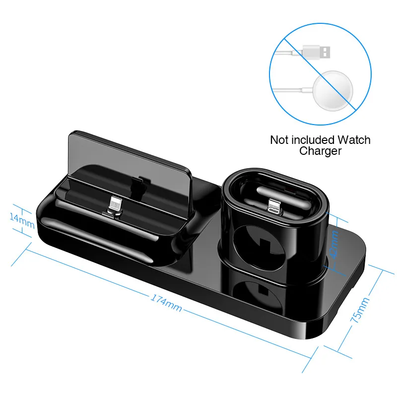 YBD Беспроводное зарядное устройство для iPhone Apple Watch X XR XS Max 8 док станция Airpods