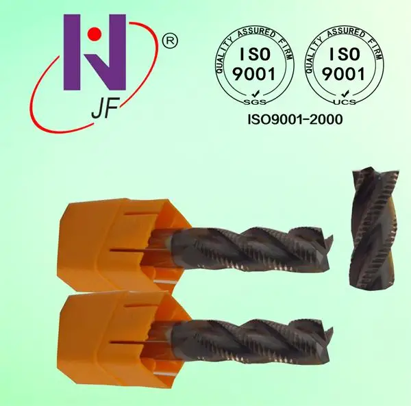 

JF GEN TiSiN Coated serise D3.5*8*D4*50*4T Solid carbide 4 flute flattened end mills with straight shank milling cutter HRC58