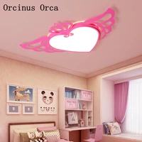 cartoon creative pink ceiling lamp princesss room girls bedroom childrens room lamp modern simple led love ceiling lamp