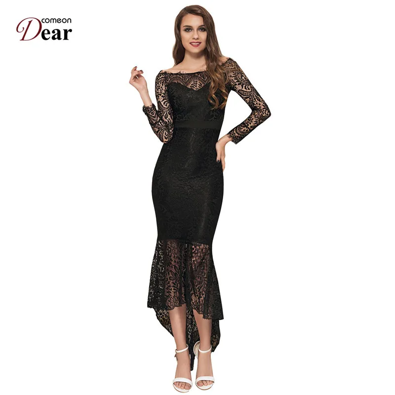 Да ладно дорогой Vestido Longo De Festa с длинным рукавом Русалка платья больших размеров