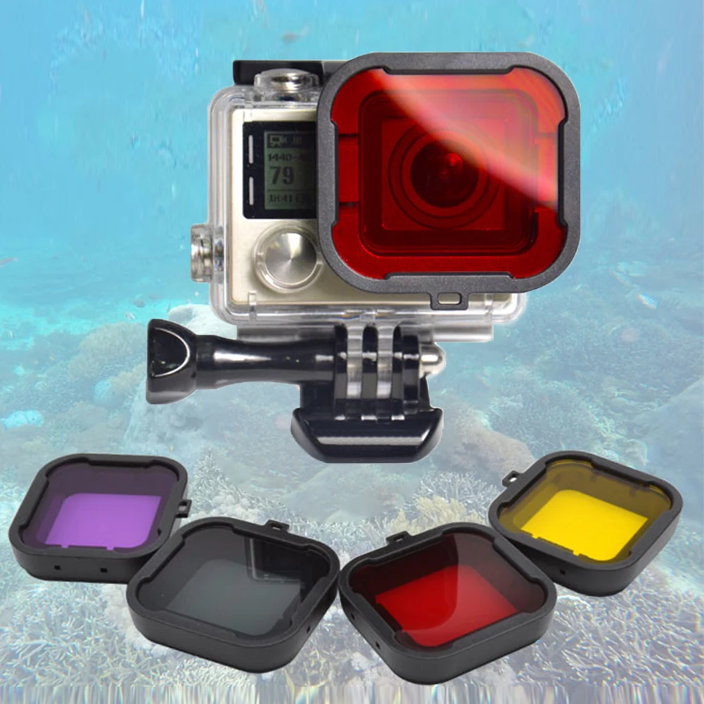 2019 новые аксессуары подводный фильтр погружения Filtors для Go Pro Hero 3 + 4
