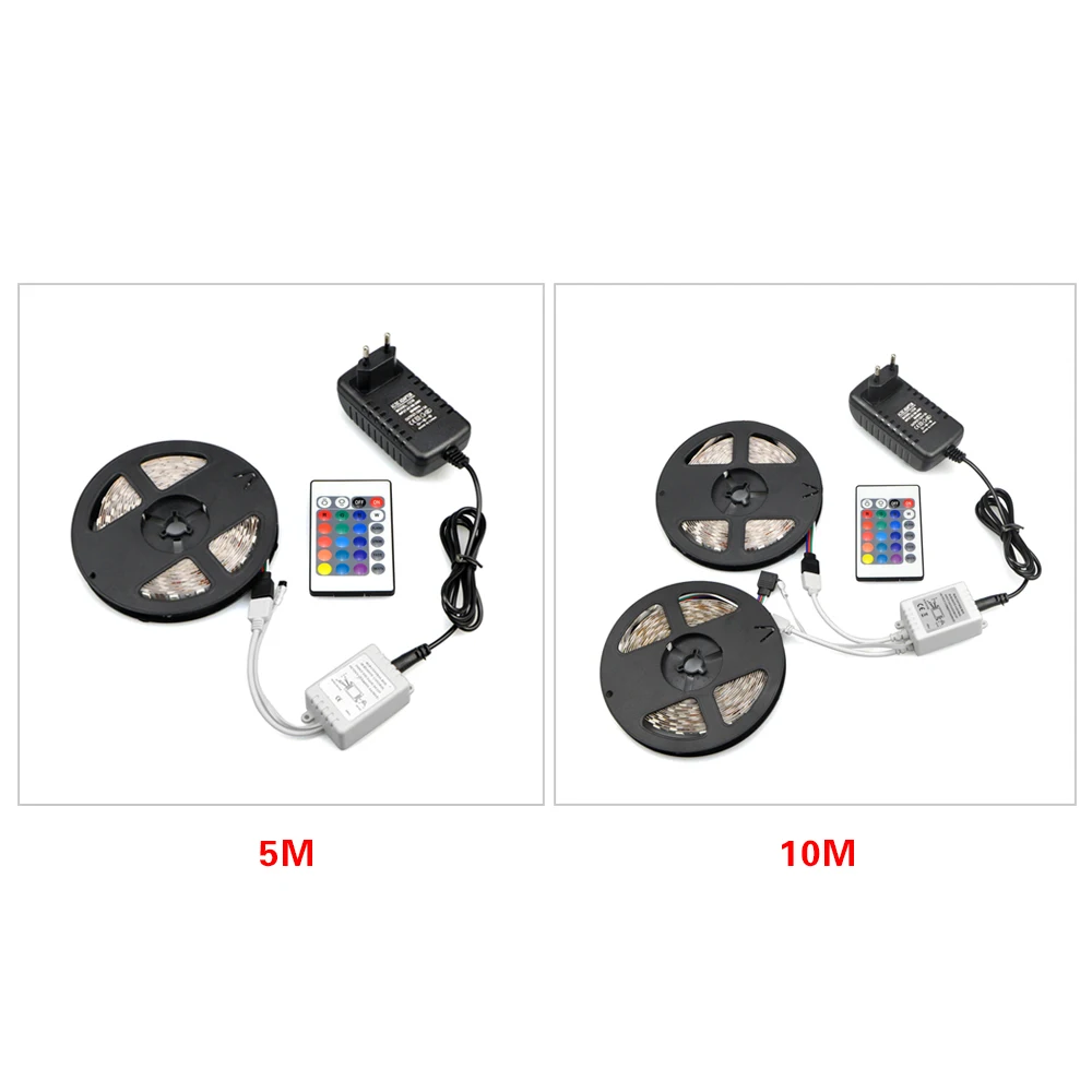 Светодиодная лента 5050 RGB водонепроницаемая IP20/IP65 60 светодиодов на метр 12 В