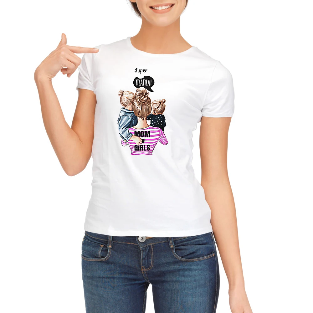 Супер мама футболка для мамы Подарки белая женская Vogue Camiseta mujer mama футболки Harajuku
