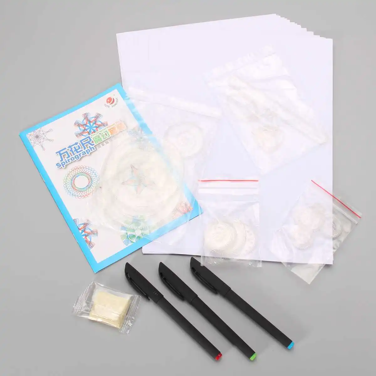 Original Spirograph Ruler Design Toys 25Pcs/Set Kids Drawing Art Crafts Geom Graph Children Learning Education | Игрушки и хобби