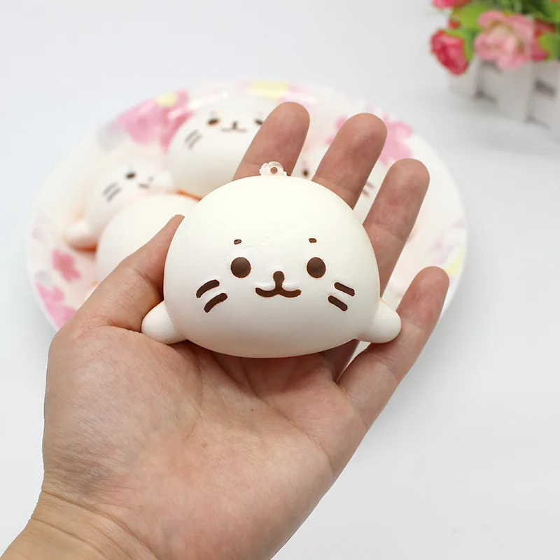 cat Мягкая игрушка в форме единорога, зубная игрушка, медленно поднимающаяся, мягкая игрушка, коробка для молока, хлеб, милый фруктовый ремешок, подарок для снятия стресса, детский подарок - Цвет: cat