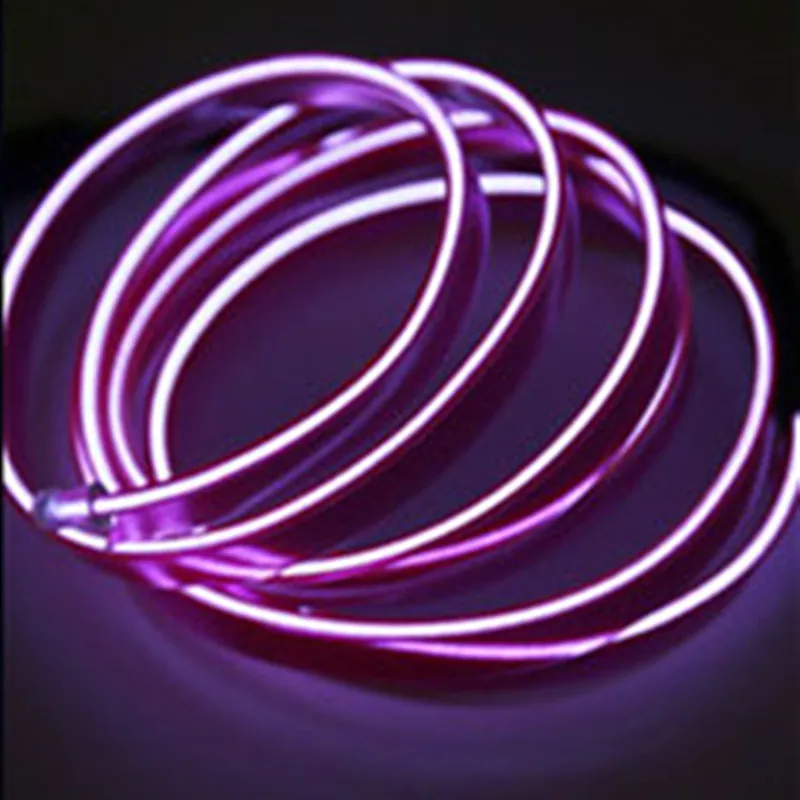 purple Новинка 2,3 мм 1 метр Светодиодная лента светящаяся Авто приборная панель Декоративная 12 в гибкий неоновый светильник EL Wire Rope - Испускаемый цвет: purple