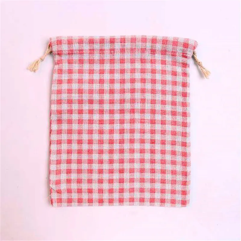 Plaid Ручная работа, хлопковая льняная косметическая сумка, посылка для хранения, сумка для путешествий, женская маленькая косметичка, сумочка, подарочная сумочка - Цвет: Plaid