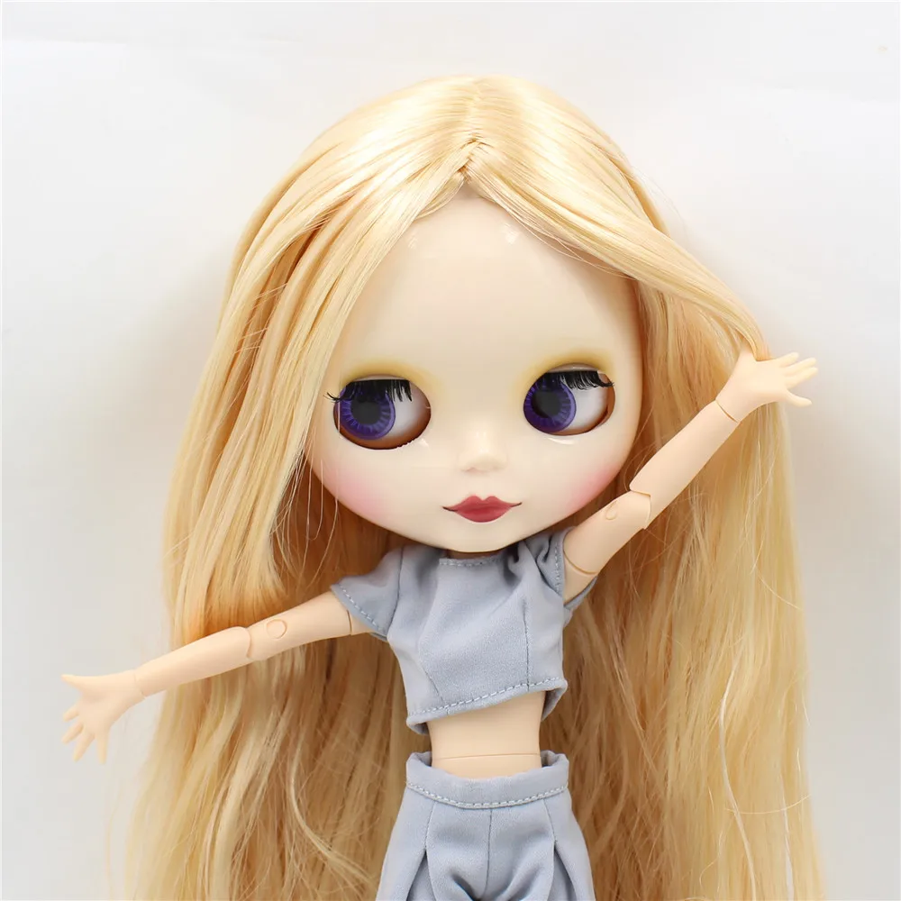 Ледяной фабрики Блит куклы BJD Neo блондинка MIX желтые волосы длинные прямые