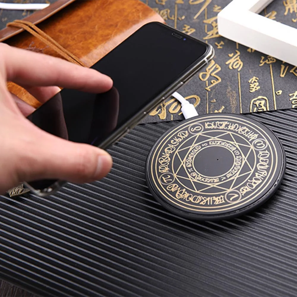 Беспроводное зарядное устройство Magic Array Qi быстрая Беспроводная зарядка Круглый