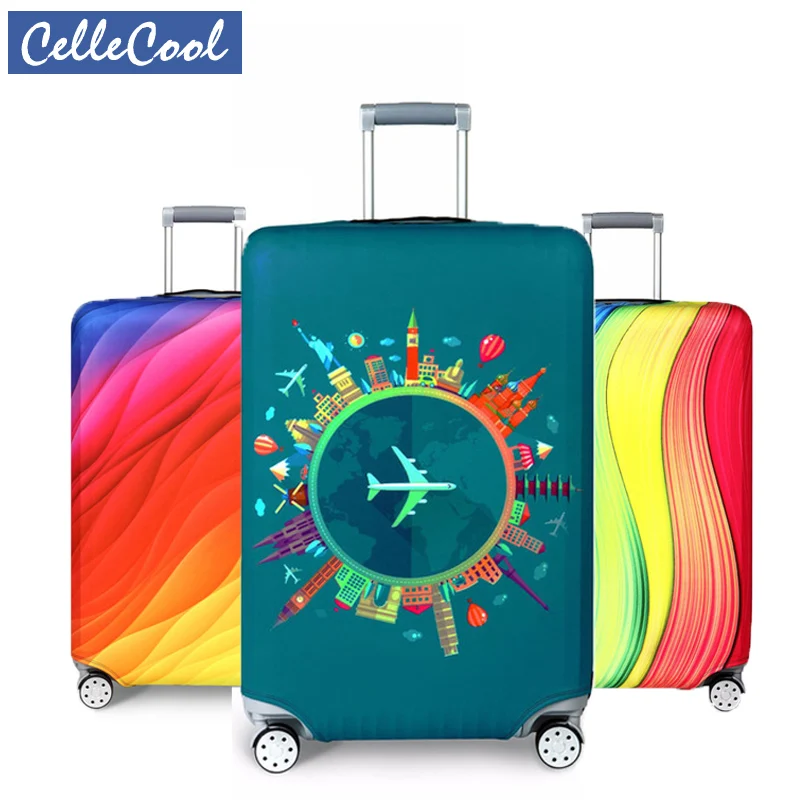 CelleCool Высококачественная мода Чемодан Дорожный Чехол эластичность путешествия Чемодан пылезащитный чехол Защитный чемодан Крышка дело тележки