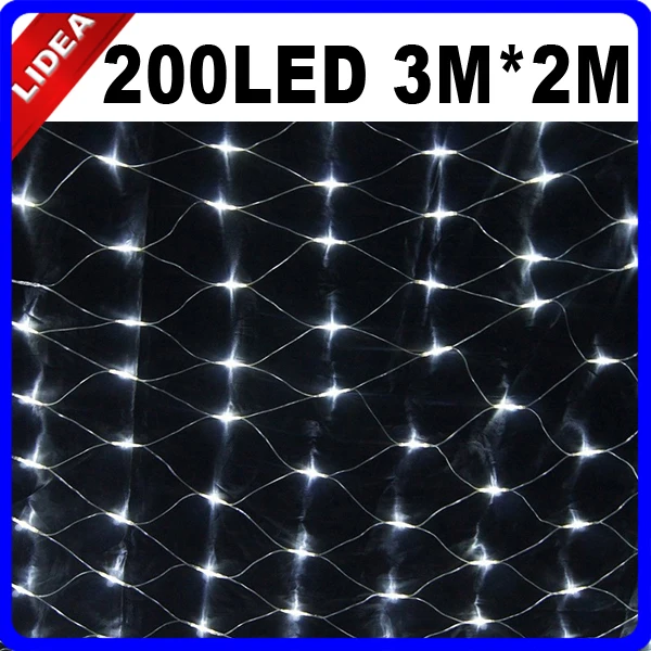 3M*2M 200 LED Garden Wedding Party Holiday Christmas Decoration Outdoor String Fairy Net Mesh Garland Light CN C-36 | Лампы и