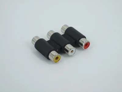 Переходник соединитель тройной 3RCA AV для аудио и видеосъемки мультимедиа|Кабели