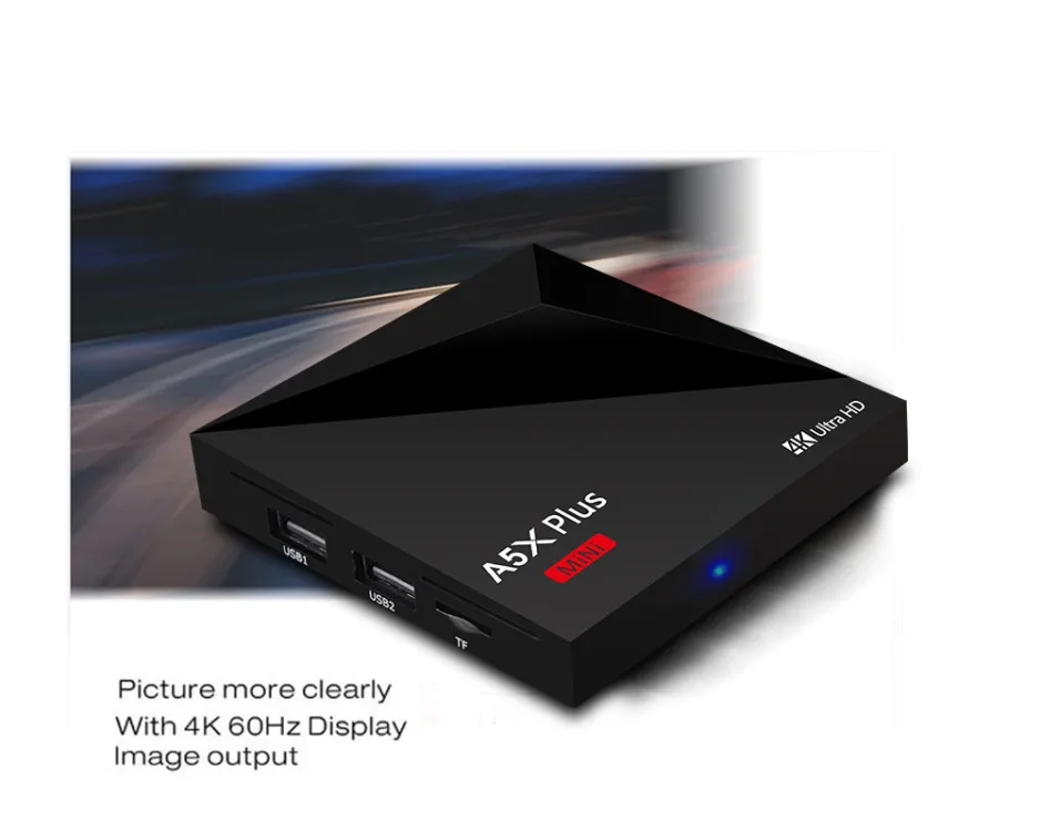 Wechip A5X Plus Мини Смарт ТВ приставка Android 9,0 2 Гб 16 Гб RK3328 Rockchip 2,4G wifi 100M LAN HD 2,0 телеприставка 4K HD медиаплеер