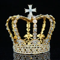 crystal vintage royal queen king tiaras and crowns menwomen pageant prom diadem hair ornaments wedding hair jewelry accessories