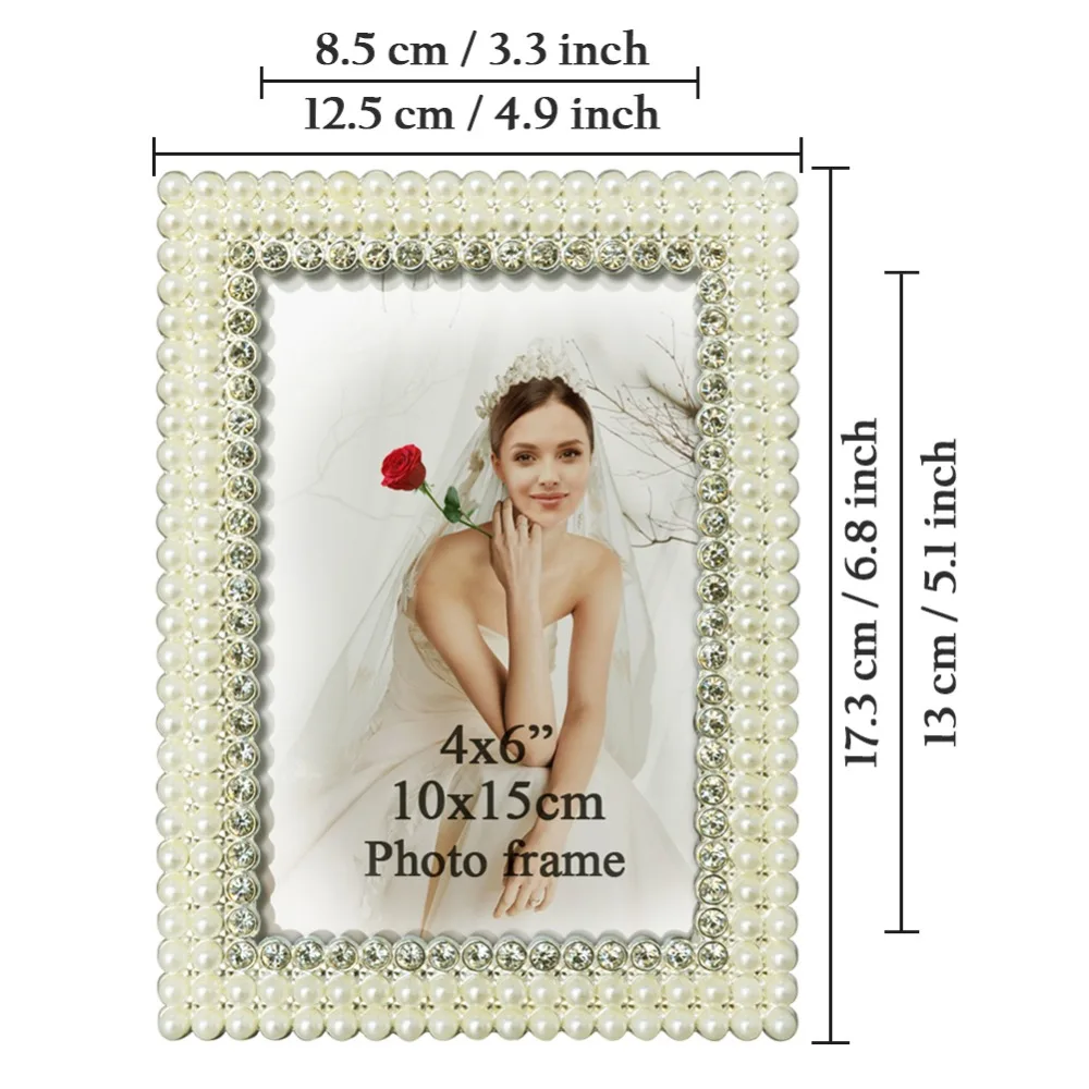 Giftgarden 4x6 классические Фоторамки из серебряного сплава винтажная рама для картины украшение стола Подарок на годовщину Свадебный декор
