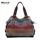 Женская Холщовая Сумка, полосатая Лоскутная сумка через плечо, сумки от известного бренда, большая сумка-тоут, сумка-мессенджер, женская сумка-Кроссбоди, модель XA274C