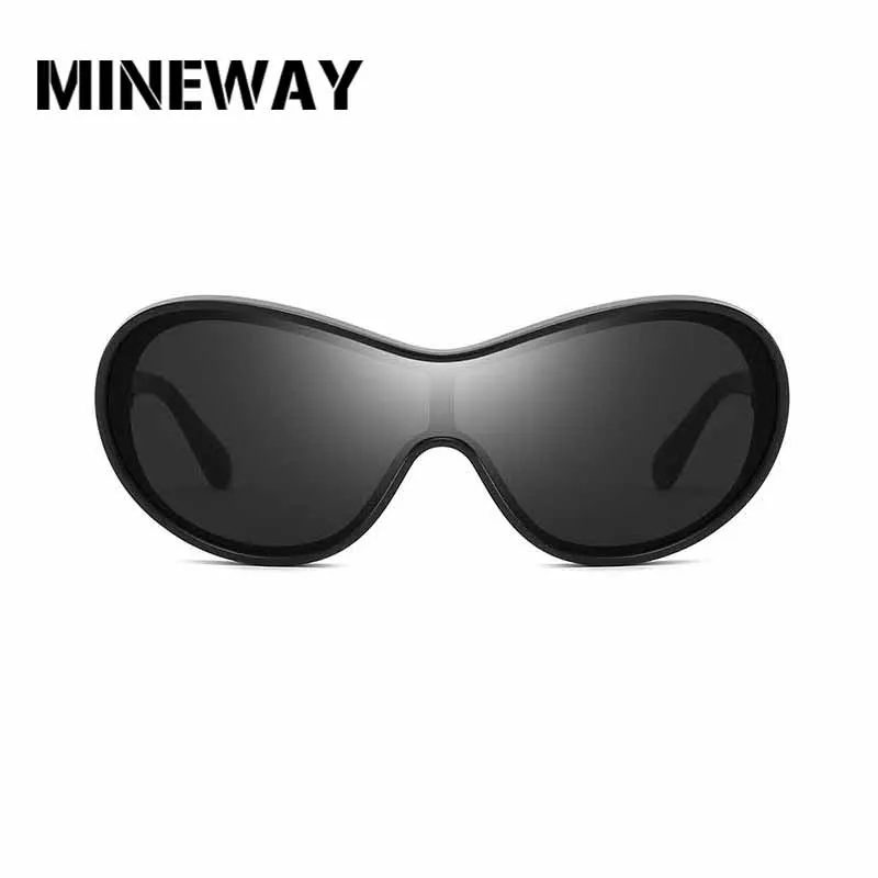 Женские круглые очки MINEWAY дизайнерские солнцезащитные в стиле ретро с кошачьим