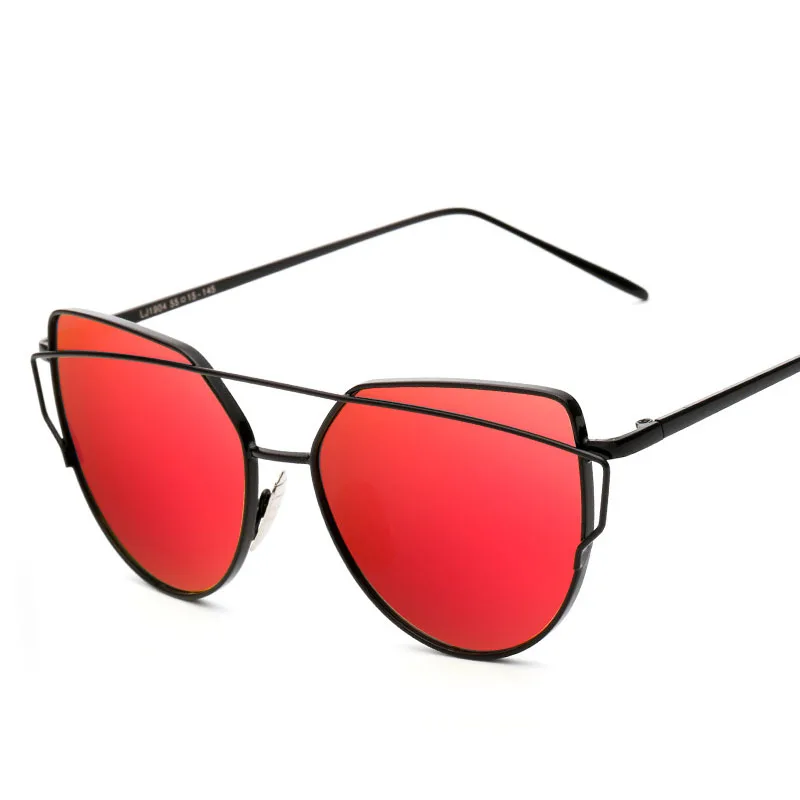 Женские солнцезащитные очки кошачий глаз новинка 2017 фирменный дизайн зеркальные