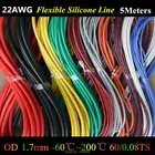 5 млот-22 AWG гибкий силиконовый провод RC кабель 22AWG 600.08TS OD 1,7 мм луженая медная проволока 10 цветов на выбор