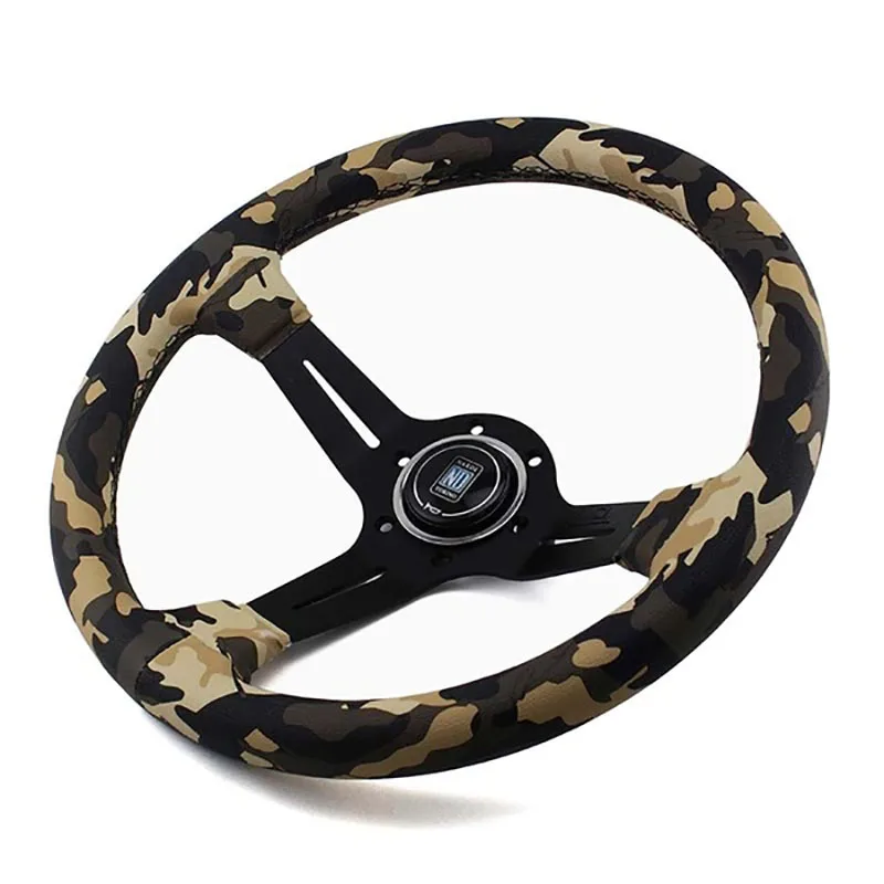 14 дюймовые спортивные рулевые колеса ND Camo из ПВХ кожи для дрифта|Рулевые и