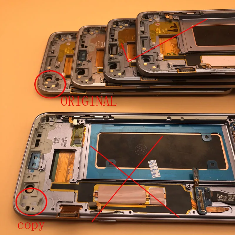 Оригинальный Super AMOLED ЖК-дисплей 5 дюйма дигитайзер сенсорного ЖК-экрана с рамкой в