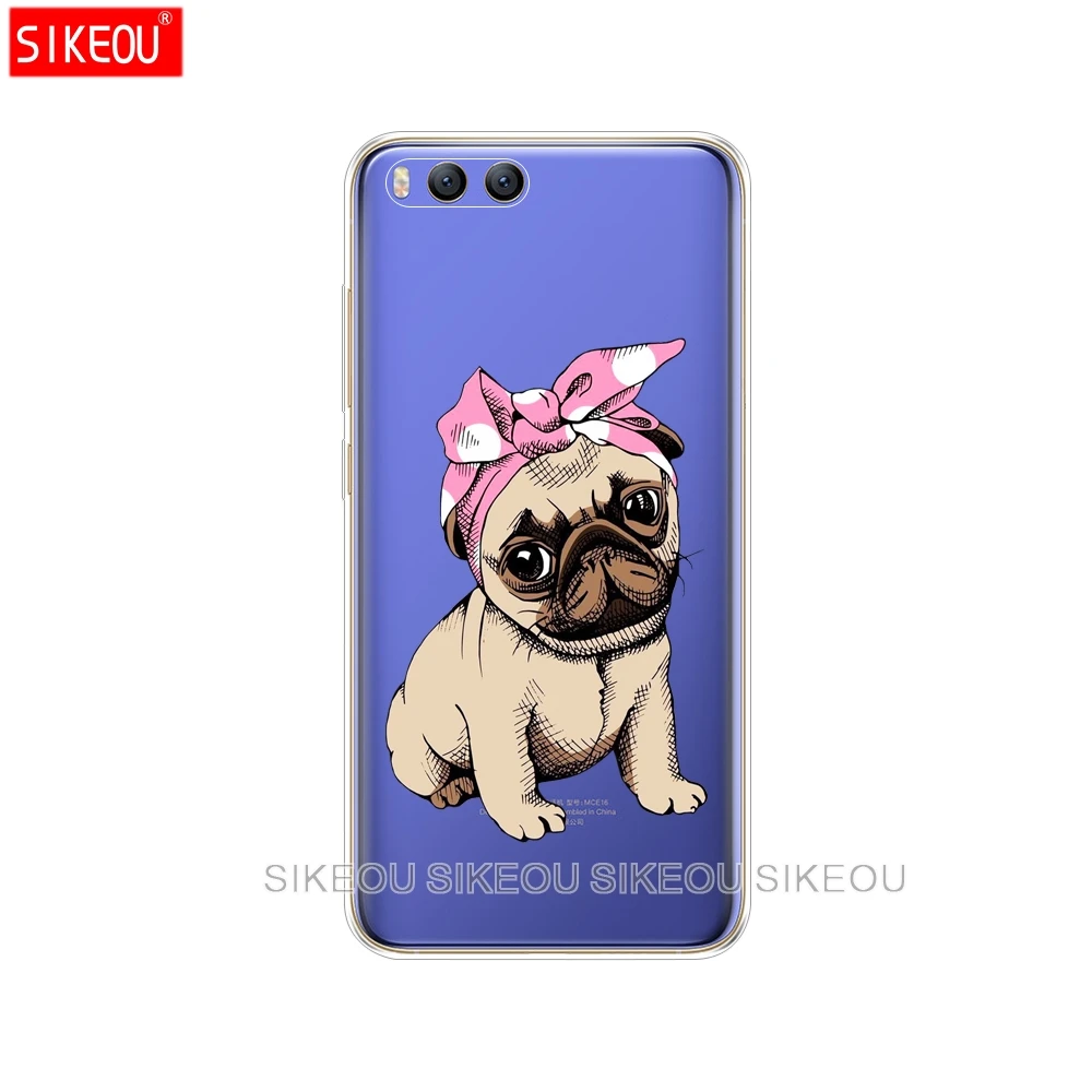 Силиконовый чехол для Xiaomi Mi 8 8SE A1 A2 5 5S 5X 6 Mi5 MI6 NOTE 3 MAX Mix 2 2S мультяшный с милым Мопсом