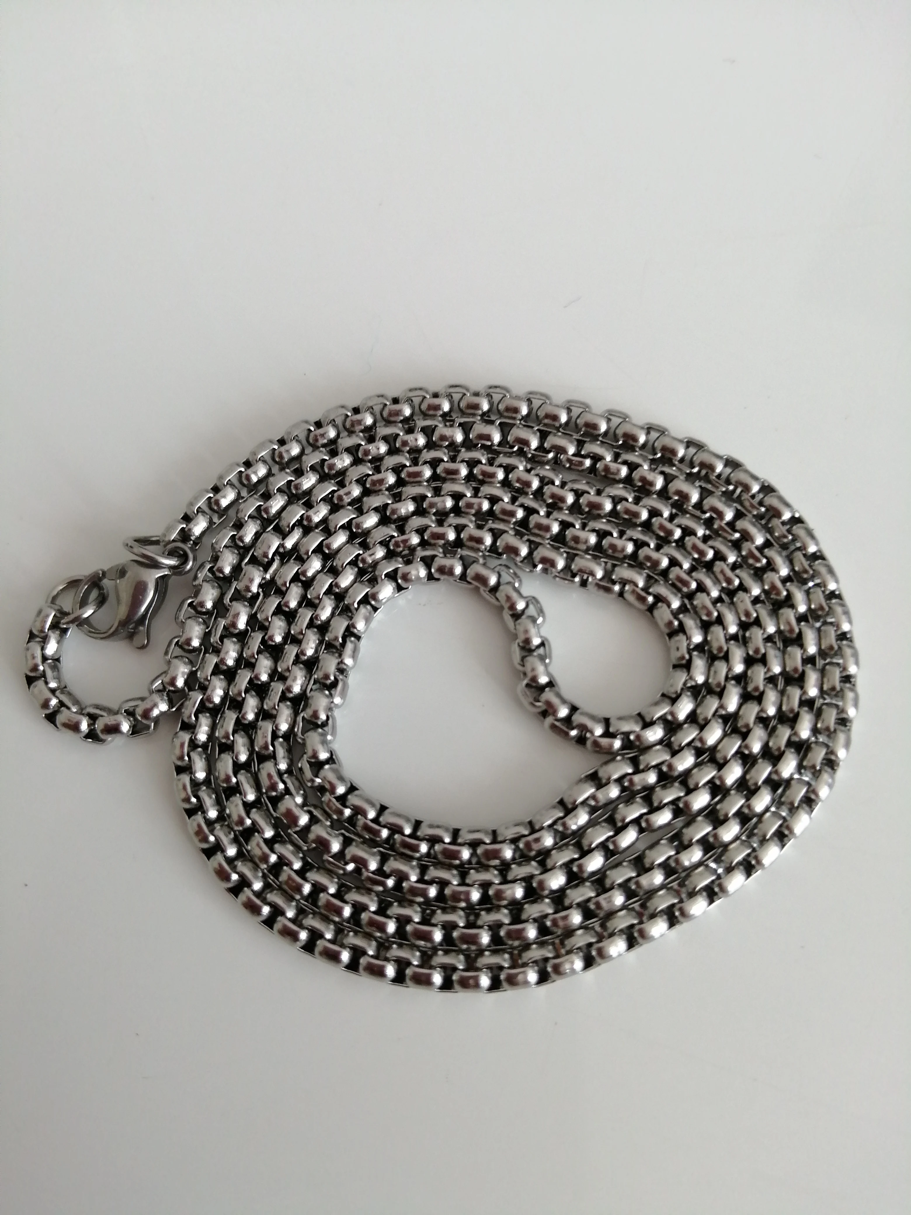 Новое поступление Мужская подвеска из нержавеющей стали серебристая цепочка с