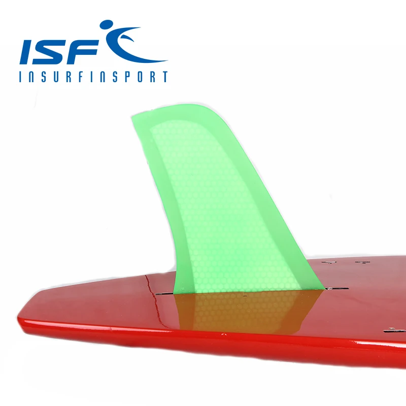 Зеленый 10 дюймов серфинга longboard плавники quilhas весло доски fin стеклопластиковые
