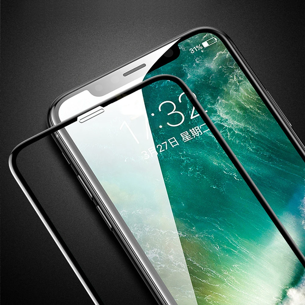 Стекло на iPhone 7 протектор экрана полное защитное стекло 8 для XS X Max XR